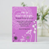 はっきりした&美しいフローラバルミツワーパーティーカード 招待状 (スタンド正面)