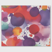 はっきりした，色鮮やかのエネルギッシュなパターンのスプラッシュ ラッピングペーパー (フラット)