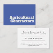 はっきりした&農澄ん業請負業者デザイン 名刺 (正面/裏面)