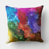 はっきりした、鮮やかでカラフルす クッション (裏面)