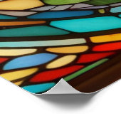 *~* はっきりした AP68 TIGERステンドグラス5:4ファンタジー ポスター (角)