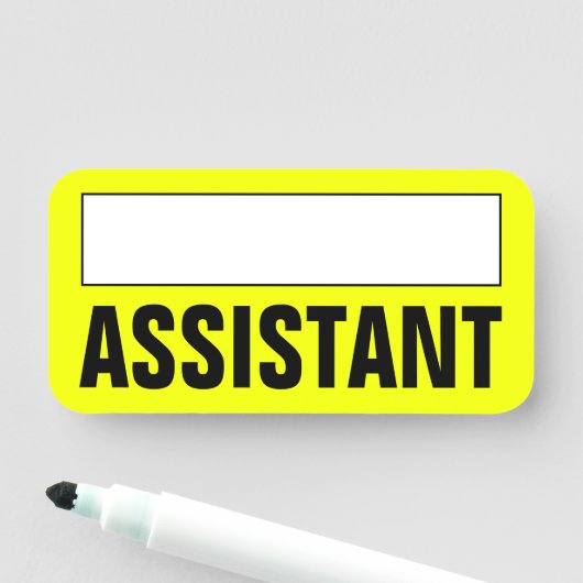 はっきりした,「ASSISTANT」の名前タグを確認 名札 (インサイチュ)