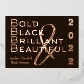 はっきりした, Black & Brilliant 2022卒業招待状 箔シーズンカード (正面)