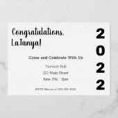 はっきりした, Black & Brilliant 2022卒業招待状 箔シーズンカード (裏面)