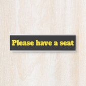 &はっきりした Eyecatching 「どうぞお座りください」 サインプレート (正面)