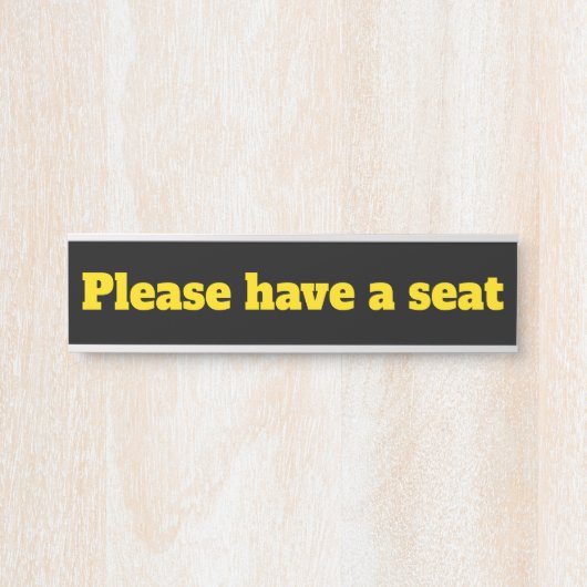 &はっきりした Eyecatching 「どうぞお座りください」 サインプレート (正面)