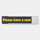 &はっきりした Eyecatching 「どうぞお座りください」 サインプレート (正面)