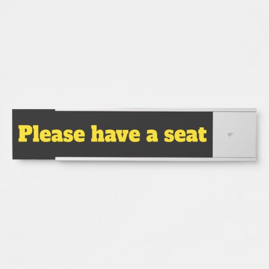 &はっきりした Eyecatching 「どうぞお座りください」 サインプレート (正面)