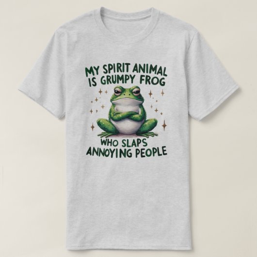 はっきりした & Sassy Frog引用文グラフィックTシャツ Tシャツ (デザイン正面)
