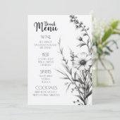 はっきりしたB&Wワイルドフラワーズドリンク メニュー (スタンド正面)