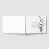 はっきりしたB&Wワイルドフラワー ゲストブック (全面)