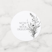 はっきりしたB&Wワイルドフラワー コンフェッティ (スモール正面)