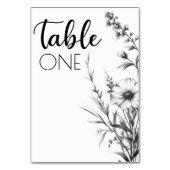 はっきりしたB&Wワイルドフラワー テーブルナンバー (正面)
