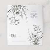 はっきりしたB&Wワイルドフラワー プレイスカード (外部開封)