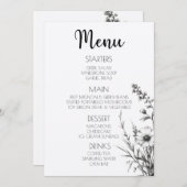 はっきりしたB&Wワイルドフラワー メニュー (正面/裏面)