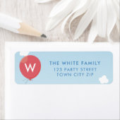 はっきりしたBALLOON cute birthday感謝してい you blue red ラベル (インサイチュ)