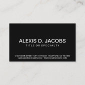 はっきりしたCHEF （色のカスタマイズ） 名刺 (裏面)