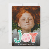 はっきりしたChunky Geometric Joy写真カラフルモダン シーズンカード (正面)