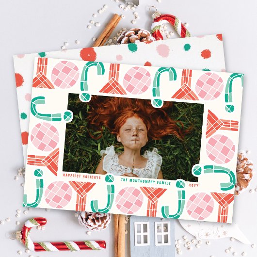 はっきりしたChunky Geometric Joy写真カラフルモダン シーズンカード
