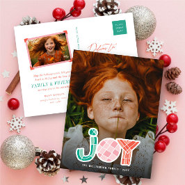 はっきりしたChunky Geometric Joy写真カラフルモダン シーズンポストカード