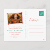 はっきりしたChunky Geometric Joy写真カラフルモダン シーズンポストカード (裏面)