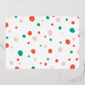 はっきりしたChunky Geometric Joy写真カラフルモダン 箔シーズンカード (裏面)