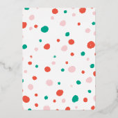 はっきりしたChunky Geometric Joy写真カラフルモダン 箔シーズンカード (裏面)