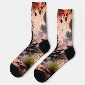 はっきりしたCrew Socks男性へ – 文ユニーク文 ソックス (左)