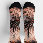 はっきりしたCrew Socks男性へ – 文ユニーク文 ソックス (上部)