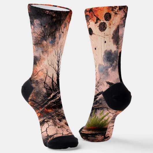はっきりしたCrew Socks男性へ – 文ユニーク文 ソックス (傾斜あり)
