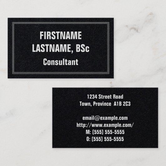 はっきりしたEeyecatchingコンサルタントの名刺 名刺 (正面/裏面)