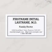 はっきりしたFamily Doctor Business Cardを目で引く 名刺 (正面)