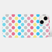 はっきりしたGenderfluxプライドフラグの色の水玉模様 Case-Mate iPhoneケース (裏面 (横))
