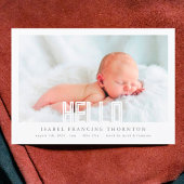 はっきりしたHello photo collageベビー誕生 案内状