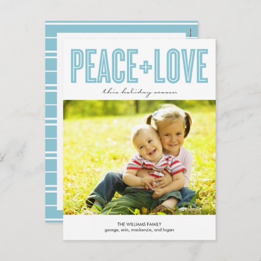 はっきりしたHoliday Photo Cardsはがき シーズンポストカード (正面/裏面)