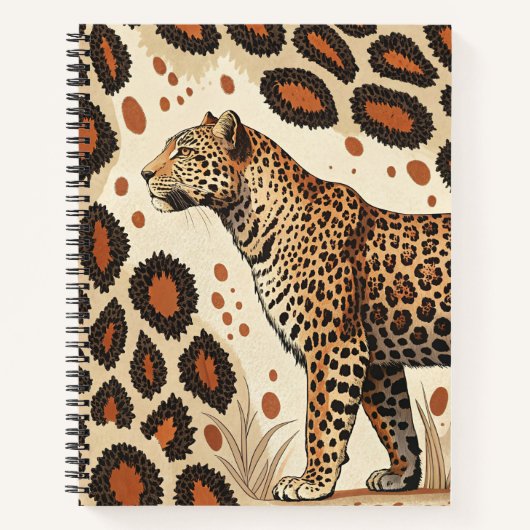 はっきりしたLeopard Print Notebook ノートブック (正面)