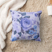 はっきりしたperwinkle文の色 クッション (ブランケット)