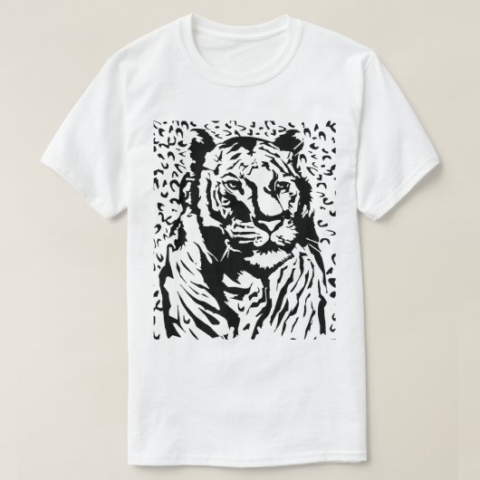 & はっきりしたScience Tiger Tシャツ – 手描き独占的 (デザイン正面)