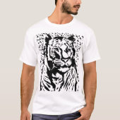 & はっきりしたScience Tiger Tシャツ – 手描き独占的 (正面)