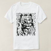 & はっきりしたScience Tiger Tシャツ – 手描き独占的 (デザイン正面)