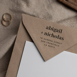 はっきりしたSerif Coule's Names結婚の差出人住所 セルフインキングスタンプ