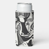 はっきりしたSpirit of Kirchner – 大きな牛が倒れている スリム缶クーラー (Seltzer正面)