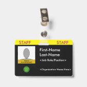 「はっきりしたSTAFF」バッジ バッジ (Back with Clip)