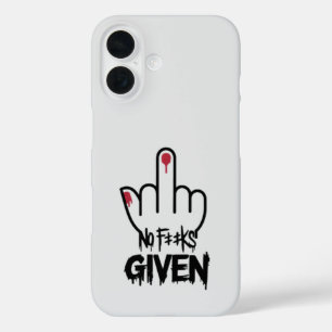はっきりしたStatement Art – 中指デザイン iPhone 16ケース