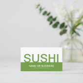 はっきりしたSUSHI （カラーカスタマイズ） 名刺 (スタンド正面)