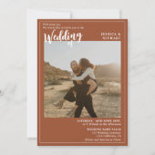 はっきりしたterracottaの結婚台本の写真Qrコード 招待状 (正面)