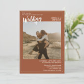 はっきりしたterracottaの結婚台本の写真Qrコード 招待状 (スタンド正面)