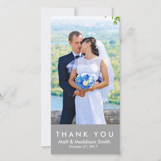 はっきりしたThank You Photo Card |結婚式 サンキューカード (正面)