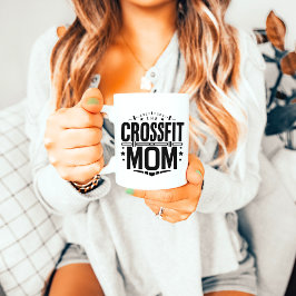 "はっきりしたThe CrossFit Mom" Barbell Mug コーヒーマグカップ