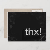 「はっきりしたTHX!」 新聞プリントタイポグラフィはがき ポストカード (正面/裏面)